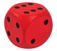 Ngbbby Dés géants en Mousse, Grands dés en Mousse de 5, 9 Pouces, Doux, géant, Rouge, 6 côtés, imperméable, en Cuir PU, pour Jeu de société, pour Obtenir Vos numéros