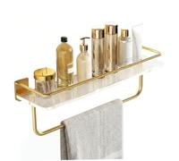 Ngbbby Étagères en Acrylique, étagères de Douche Transparentes sans perçage avec Poteau, étagère de Rangement Murale pour Chambre à coucher-11.81 Pouces, pour Mur pièce