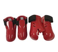 Ngbbby Gants de karaté et Protection des Pieds de Taekwondo, Doublure en éponge Absorbant Les Chocs, Gants Frappe avec Sangle élastique pour Kickboxing, Arts Martiaux, M, Sparring