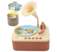 Ngbbby Jouets musicaux Gramophone pour Tout-Petits, phonographe pour Enfants avec 96 Cartes, Tourne-Disque pour Tout-Petits, Lecteur d'histoire et de Musique, boîte à Musique pour disques