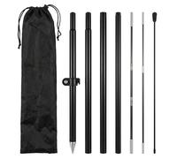 Ngbbby Kit de mât de Drapeau, mât Drapeau détachable avec Piquet Sol, mâts bannière Multi-Sections Portables en Aluminium léger et Fibre Verre, Convient à 1, 6x6, 6 Pieds, Drapeaux publicitaires