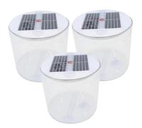 Ngbbby Lanterne Solaire Gonflable 3PCS Lanterne de Camping Solaire Étanche à Intensité Variable Lumière Pliable Portable avec Poignée pour Camping en Plein Air Randonnée Voyage Blanc Chaud