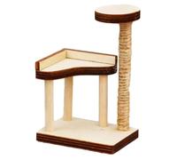Ngbbby Mini Arbre à Chat 1:12 échelle en Bois Miniature Arbre à Chat Tour modèle Ornement Naturel griffoir Disposition Maison de poupée Miniatures Accessoires, Tour