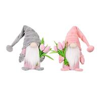 Ngbbby Poupées naines en Peluche GNOME 2 pièces, décor de Gnomes de Printemps et d'été pour la Cuisine la Maison, Jour la Saint-Patrick