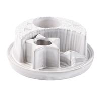 Ngbbby Support de Sauge 4 en 1 4, 9 en céramique pour brûler des Bougies, des étoiles de Lune et l'encens, brûleurs d'encens faciles à Nettoyer pour Salle Yoga, méditation, pour brûler