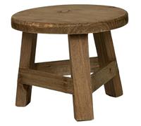 Ngbbby Tabouret pour Plantes, Tabouret Rond en Bois de 7x6 Pouces, Petit Bois décoratif Rustique pour Pot de bonsaï d'intérieur, Maison, Jardin, Patio
