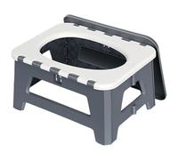 Ngbbby Toilettes de Camping Portables, Pot Portable Pliable pour Adultes et Enfants, Toilettes de Voyage avec contrôle des odeurs et Support Robuste, Gris, pour Le Camping