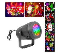 NGBFF Projecteur Noel Exterieur, Projecteur de fête de noël Flocon de Neige, lumières LED rotatives de scène, éclairage de Jardin de Vacances en Plein air du père noël