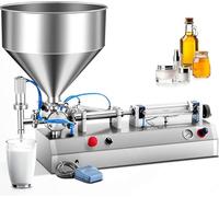 NGDFGR Machine de remplissage de pâte liquide, remplisseur de bouteilles pneumatique horizontal, semi-automatique pour liquide, crème, capacité de 5 à 40 ml, fonctionnement efficace et fiable