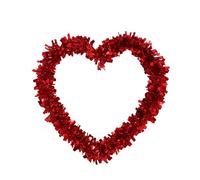 NGe450 Couronne de fleurs avec pendentif en fil de fer en forme de cœur Idéal pour décorer une fenêtre, un plafond et des fêtes de Noël (C, taille unique)