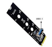 NGFF 5Gbps M.2 vers USB 3.0 carte de transfert M2 vers USB3.0 adaptateur convertisseur pour PCI Express PCI-E 1X à 16X Riser Extender - Type black