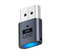 NGFF DP Adaptateur d'affichage virtuel Displayport - Émulateur fantôme DP sans tête avec lumière LED compatible avec ordinateur de bureau à distance, serveur NAS, couleur bleue (4K @ 17 Hz)