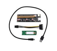 NGFF M.2 M Key to USB 3.0 PCI-E Riser Card M2 to USB3.0 PCIE 16X 1X Extender with Power compatible Litecoin
