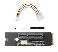 NGFF M2 Vers PCI-E 4X X1 Slot Riser Card M2 Key M Vers PCI Express X4 Adaptateur avec Indicateur LED pour Mineur Exploitation MinièRe