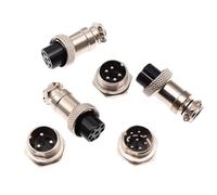 NGFPQQDDT Lot de 25 connecteurs circulaires aviateur mâles et Femelles GX16 à 2, 3, 4, 5, 6, 7, 8, 9, 10 Broches(4P)