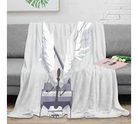 NGGADIWEG 3D Imprimé Angel Wings Piano Couverture Moelleuse Microfibre numérique Art Couverture Cadeau Emménagement pour Couples 60x80inch(150x200cm)