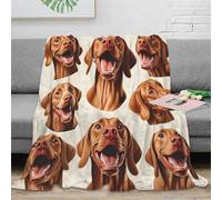 NGGADIWEG 3D Imprimé Chien Portraits Couverture Microfibre Infroissable Literie Realistic Animal Plaid Doux Chaud Toutes Saisons pour Adultes Foyers Invités 40x50inch(100x130cm)