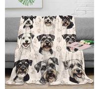 NGGADIWEG 3D Imprimé Chien Portraits Couverture Moelleuse Microfibre Literie Dessin animé Illustration Couverture Lavable en Machine Toutes Saisons pour Adultes Jeunes Couples 80×90inch(200x230cm)
