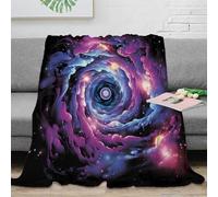 NGGADIWEG 3D Imprimé Cosmic Swirl Couverture Moelleuse Microfibre Galaxy Art Couverture Cadeau Emménagement pour Couples 40x50inch(100x130cm)