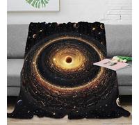 NGGADIWEG 3D Imprimé Galaxy Spiral Plaid Microfibre Toutes Saisons Cosmic Espace Art Couverture de Lit Anti-Bouloche pour Jeunes Gammers Salariés 60x80inch(150x200cm)