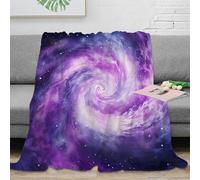 NGGADIWEG 3D Imprimé Galaxy Swirl Plaid de Voyage Microfibre Cosmic Aquarelle Couverture de Lit Respirante pour Étudiants Gammers Jeunes Adultes 80×90inch(200x230cm)