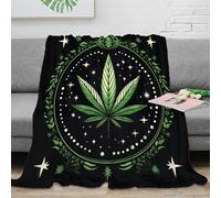 NGGADIWEG 3D Imprimé Leaf Design Couverture Moelleuse Microfibre Literie Stylish Botanical Couverture de Lit Anti-Bouloche Toutes Saisons pour Foyers Familles Enfants 50x60inch(127x152cm)