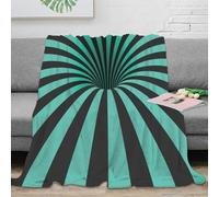 NGGADIWEG 3D Imprimé Optical Illusion Couverture de Lit Microfibre Anti-Bouloche Abstrait Tunnel Design Jeté de Canapé Antistatique Inaltérable pour Foyers Jeunes Invités 60x80inch(150x200cm)