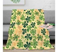 NGGADIWEG 3D Imprimé StPatricksDay Plaid Moelleux Microfibre Literie IrishFolkArtStyle Plaid de Salon Cadeau Mariage pour Jeunes Couples 80×90inch(200x230cm)