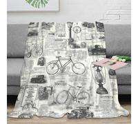 NGGADIWEG 3D Imprimé Vintage Posters Couverture de Lit Microfibre Douce Retro Collage Jeté de Canapé Infroissable pour Étudiants Colocataires Jeunes 40x50inch(100x130cm)