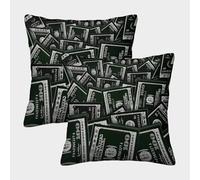 NGGADIWEG Tas d'argent Taie d'oreiller 3D pour Campeurs Lavable en Machine Respirante Résistante pour Le Camping Voyage Voiture 45x45cm