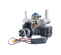 NGH GTT70-E Kit de modèle de moteur à vapeur 70 cc double cylindre 2 temps à faible bruit avec démarreur électrique pour grands avions et drones télécommandés à voilure fixe pour adultes
