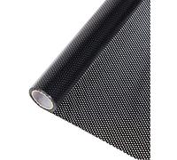 NGHSDO Film Fenetre Anti Regard de fenêtre maille perforé auto-adhésif noir en pointillé à une seule façon confidentialité Verre Stickers pour la décoration bureau domicile, 60x500cm