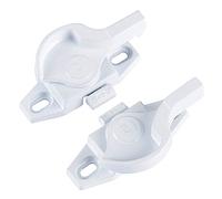 NGHSDO PoignéE De Fenetre à Clé Verrouille de fenêtre 2 pcs Verrouillage Anti-vol en Plastique Croissant Serrure pour la Porte coulissante en Aluminium et Le matériel de fenêtre Poignee Fenetre PVC