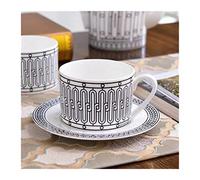 NGHSDO Porcelaine Anglaise Tasse à café en céramique Coupe Thé Noir Plat Animaux tablewar Set Mariage et Cadeaux de Pendaison de crémaillère 002 (Color : Green)