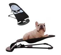 Ngiftey Chaise à bascule portable pour chien et chat - Lit pour animal domestique - Canapé à bascule pliable - Petit animal de compagnie jusqu'à 13,6 kg - Noir