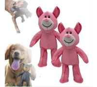 NGIRJKKLL Jouet De Chien d'ours Incassable, Jouet De Chien GrinçAnt Incassable pour MâCher Agressifs, Grands Chiens(2PCS-Rose)