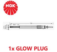 Ngk Brillant Prise (Diesel Moteurs) - Pièce N° : Y-748U - Stock N° :5000 - x1