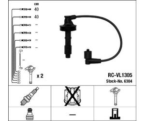 NGK 6304 Kit de câbles d'allumage pour VOLVO