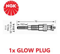 NGK 6327 Métal 11V 7,5A 0,2 Ohm Bougie De Préchauffage Pour Moteur Diesel Y-112T