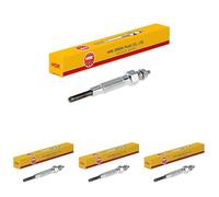 NGK 6825 Bougie de préchauffage Diesel 10,5V Ouverture de la clé:12 mm Filetage:M10 x 1,25 Version de bougie de préchauffage:Bougie de préchauffage métallique (Lot de 4)