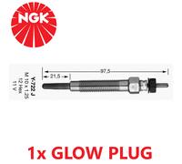 NGK Bougie de préchauffage 9974 Y-722JS métallique auto-régulée 11V 5A 0,8Ω Hyundai Kia