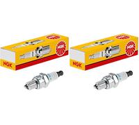 NGK Bougie d'allumage 3365 Électrode centrale en nickel 1-électrode de masse déparasité 10KOhm avec siège à garniture plate Raccord-SAE fixe Ouverture de la clé: 16 mm Longueur du filetage: 12,7mm