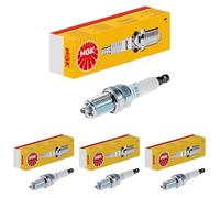 NGK Bougie d'allumage 3384 Électrode centrale en nickel 3-électrodes de masse Antiparasitage 5kOhm avec siège à garniture plate Raccord-SAE fixe Ouverture de la clé: 16 mm Longueur du filetage: 19,0mm