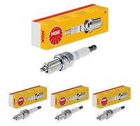 NGK Bougie d'allumage 3524 Électrode centrale en nickel 1-électrode de masse Antiparasitage 5kOhm avec siège à garniture plate Raccord-SAE fixe Ouverture de la clé: 16 mm Longueur du filetage: 19,0mm