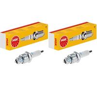 NGK Bougie d'allumage 4551 Raccord-SAE avec vis Électrode centrale en nickel 1-électrode de masse Antiparasitage 5kOhm avec siège à garniture plate Ouverture de la clé: 20,8 mm Longueur du filetage: