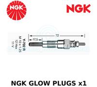 Ngk Brillant Prise (Diesel Moteurs) - Pièce N° : Y-702R - Stock N° :1065 - x1