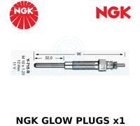 Ngk Brillant Prise (Diesel Moteurs) - Pièce N° : Y-715R - Stock N° :5376 - x1