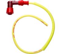 NGK Câble d'allumage avec connecteur LY11 coudé 90° pour bobine sans olive 50 cm rouge/jaune
