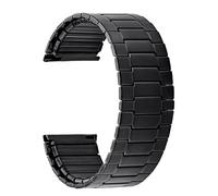 NGNKMPMCTK Bracelet de Montre élastique en Acier Inoxydable, 22mm, rétractable en métal, Bracelet Noir, Accessoires de Montre, Bracelet Unisexe(Black_M About 150mm)