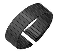 NGNKMPMCTK Bracelet de Montre élastique en Acier Inoxydable Extensible de 22 mm, Bracelet de Montre Extensible en métal, Bracelet de Remplacement Universel for Hommes et Femmes(Black_22MM_L)